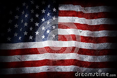 Grunge American flag Stock Photo
