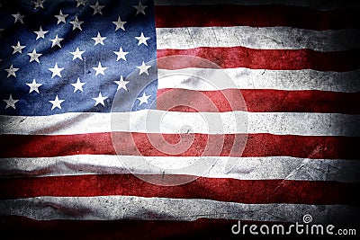 Grunge American flag Stock Photo