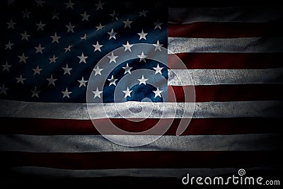 Grunge American flag Stock Photo