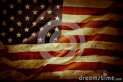 Grunge American flag Stock Photo