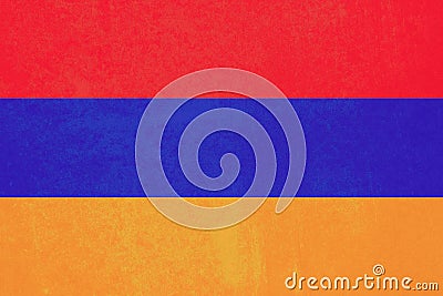 Grunge Armenia flag on stone Stock Photo