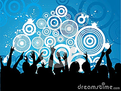 Grunge audience Vector Illustration