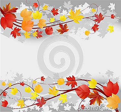 Grunge autumn background Vector Illustration