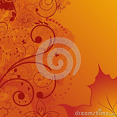 Grunge autumn background, element for design Vector Illustration