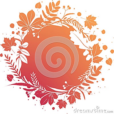 Grunge autumn banner Vector Illustration