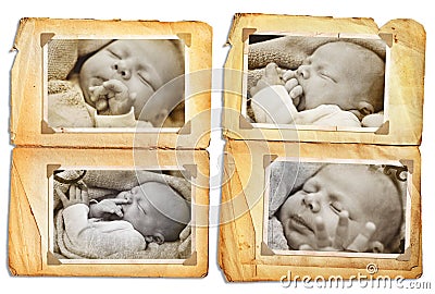 Grunge baby Stock Photo