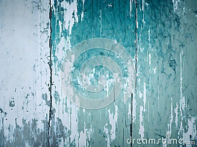 Grunge Background of Old Wooden Wall with Weathered Paint Stock Photo
