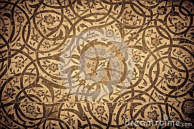 Grunge background with oriental ornaments Stock Photo