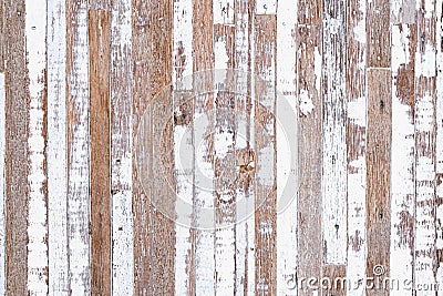 Grunge background. Peeling white paint on an old wooden background. Old Rustic Wood background. Vintage retro background Stock Photo