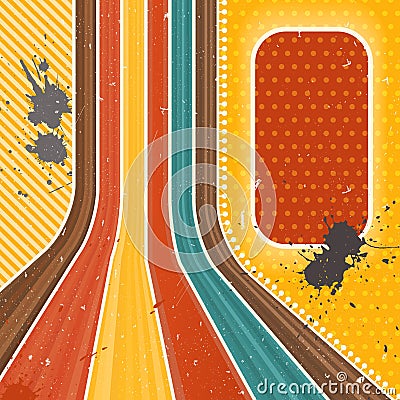 Grunge background. A vintage poster. Vector Illustration