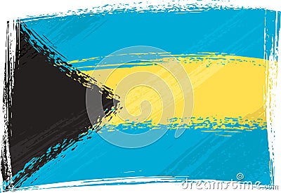 Grunge Bahamas flag Vector Illustration