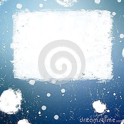 Grunge banner with white inky splashes Stock Photo