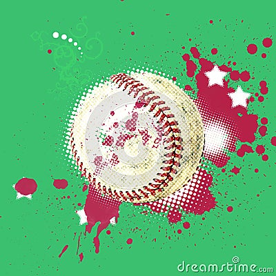 Grunge baseball Stock Photo