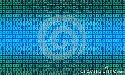 Grunge Binary Computer Code Stock Photo