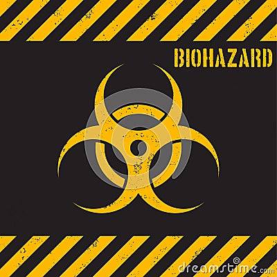 Grunge biohazard background Vector Illustration