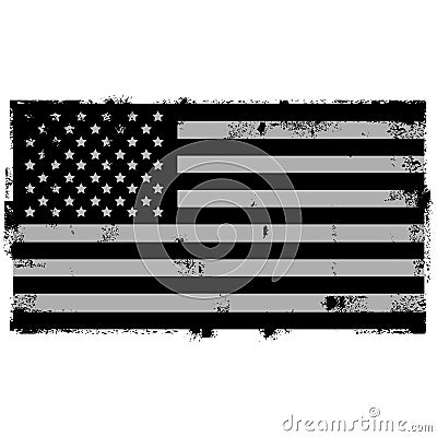 Grunge Black American Background Vector Illustration