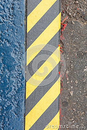 Grunge Black And Yellow Stripes Surface As Warning Or Danger Pat Stock Photo