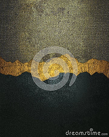 Grunge blue and gold metallic texture with crack. Element for design. Template for design. copy space for ad brochure or announcem Stock Photo