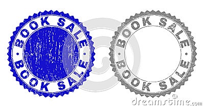 Grunge BOOK SALE Textured Stamp Seals Vector Illustration