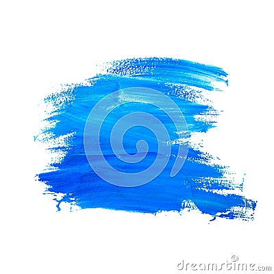 Grunge Brush Strokes of Blue Paint Stock Photo