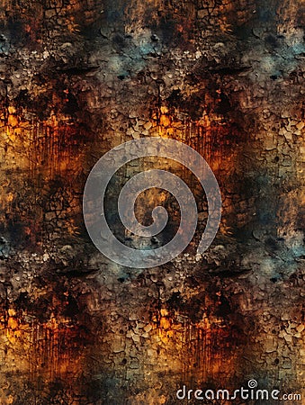 Grunge burned background seamless pattern, created with generative AI Stock Photo