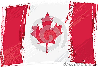 Grunge Canada flag Vector Illustration