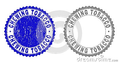Grunge CHEWING TOBACCO Textured Stamp Seals Vector Illustration