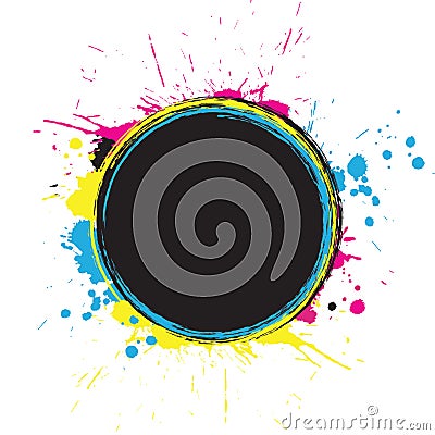 Grunge circle Vector Illustration
