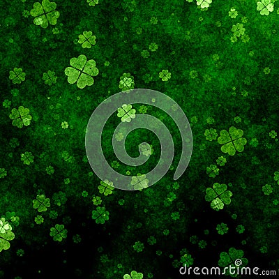 Grunge clover background for St Patricks Day Stock Photo