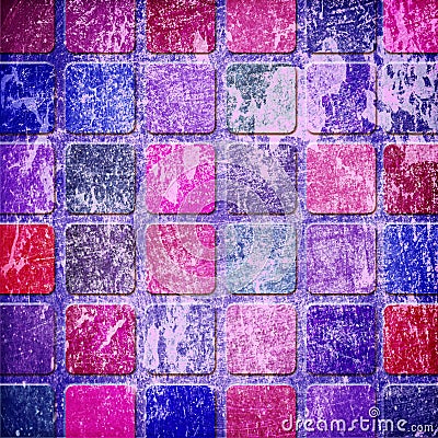 Grunge colourful squares Stock Photo