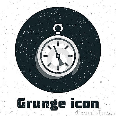 Grunge Compass icon isolated on white background. Windrose navigation symbol. Wind rose sign. Monochrome vintage drawing. Vector Stock Photo