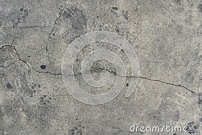 Grunge concrete cement rough wall with crack in Stock Photo