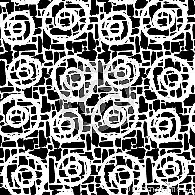 Grunge Crazy Spotty Seamless Pattern Vector Illustration