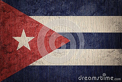 Grunge Cuba flag. Cuban flag with grunge texture Stock Photo