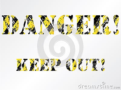 Grunge danger background Vector Illustration