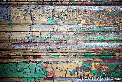 Grunge decorative wood texture with peeling paint Stock Photo