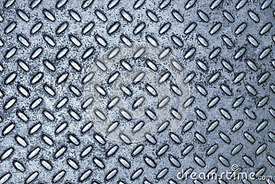 Grunge Diamond Metal Background. Metal background texture. Diamond plate. Top view Stock Photo