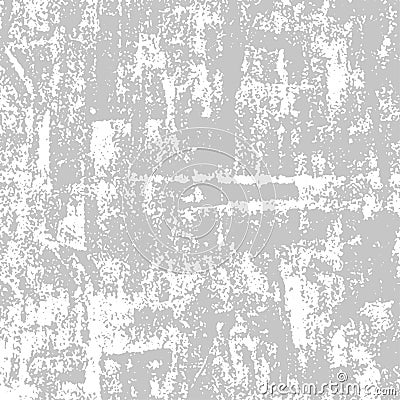 Grunge distressed background. Monochrome rough texture. Vector pattern of chips, scuffs and dirt . Old age painting surface Vector Illustration