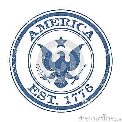 Grunge eagle stamp Vector Illustration