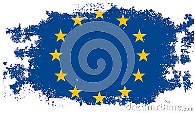 Grunge European Union flag Stock Photo