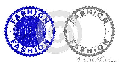 Grunge FASHION Textured Stamps Vector Illustration