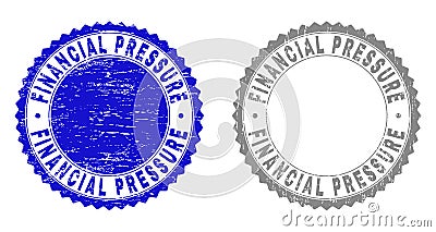 Grunge FINANCIAL PRESSURE Textured Watermarks Vector Illustration