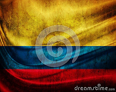 Grunge flag Colombia Stock Photo