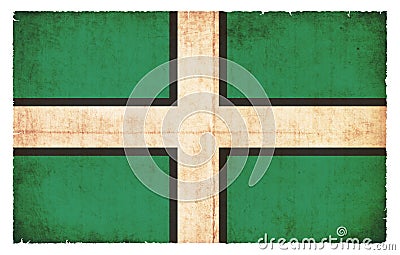Grunge flag of Devon Great Britain Stock Photo