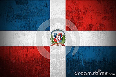 Grunge Flag Of Dominican Republic Stock Photo