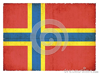 Grunge flag of Orkney Islands Great Britain Stock Photo