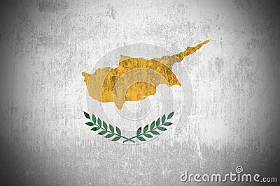 Grunge Flag Of Republic of Cyprus Stock Photo