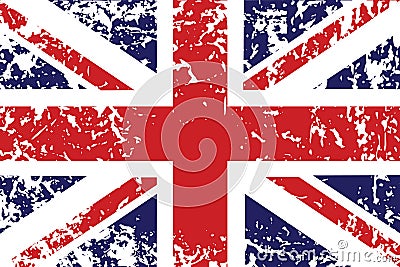 Grunge flag of United Kingdom Vector Illustration