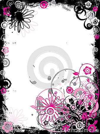 Grunge Floral Border, Vector Royalty Free Stock Image - Image: 2187926