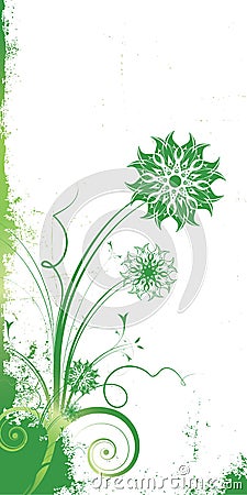 Grunge flower background Vector Illustration